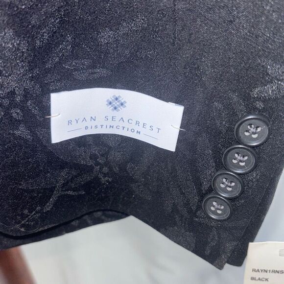 NWT Ryan Seacrest Distinction Jacket/Coat 42S Black modern fit - Picture 4 of 9